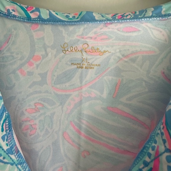 Lilly Pulitzer Vibrant Blue and Pink Tunic - Picture 2 of 7